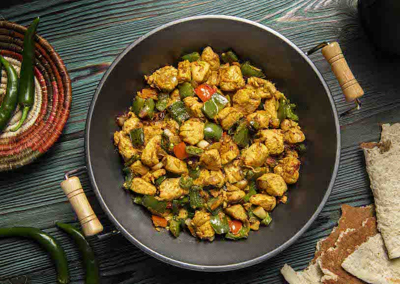 Chicken and Bell Pepper Sajieh jo