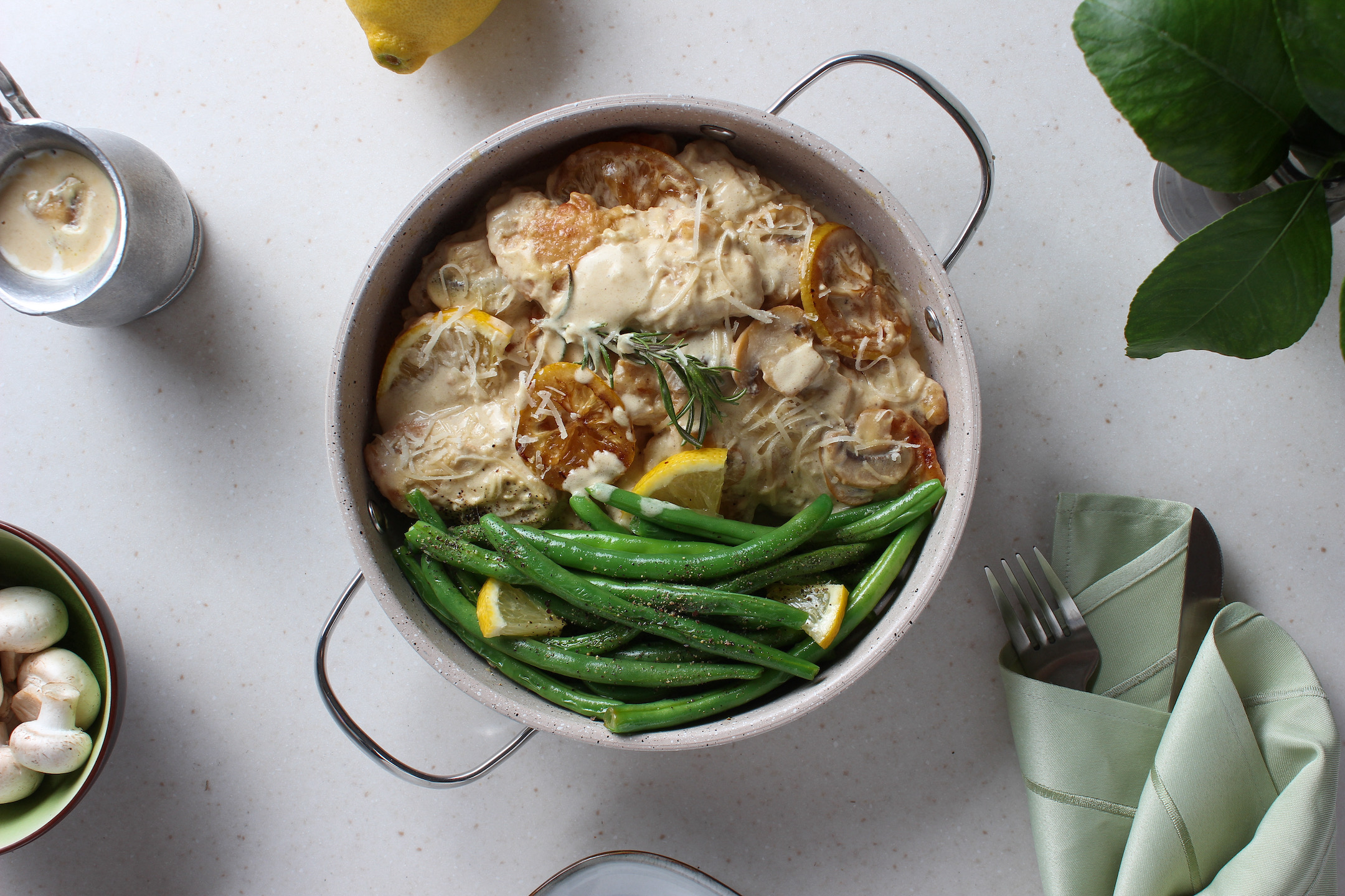 Chicken Piccata with Green Beans